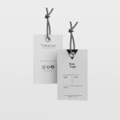 衣料品価格ラベルビジネスサンキューブラック&ホワイト 名刺