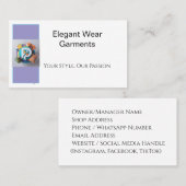 衣料品店の名刺モダン- スタイリッシュ, 名刺 (正面/裏面)