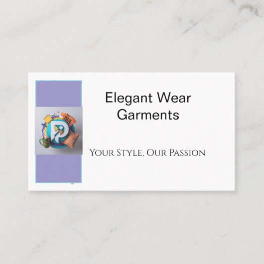 衣料品店の名刺モダン- スタイリッシュ, 名刺 (正面)