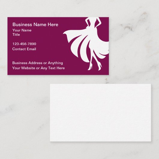 衣料品店ファッションテーマ名刺 名刺 (正面/裏面)