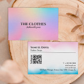 衣料品店ホログラフィックグラディエントフェミニン 名刺