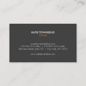 衣料品用シンプルハンガーロゴ、ドライクリーナー 名刺 (裏面)