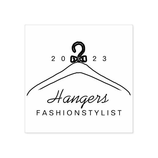 衣料品用ブティックの手引きハンガー ラバースタンプ (インプリント)