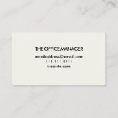 衣料品素朴ブランド店 名刺 (裏面)