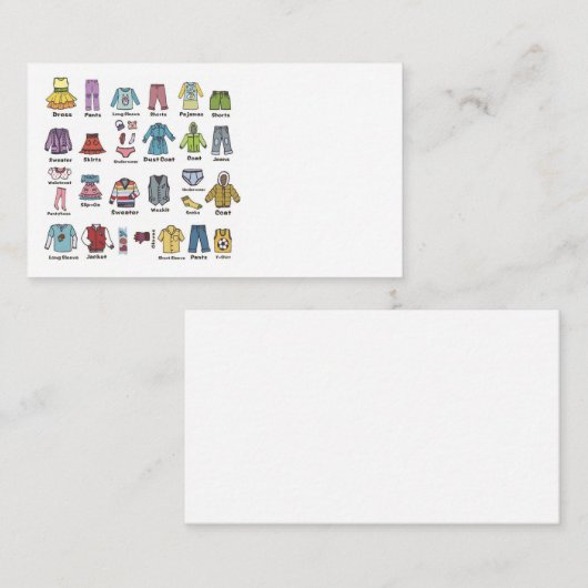 衣料品販売 名刺 (正面/裏面)