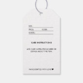 衣料品黒つるの表示価格つるラベル ギフトタグ (裏面)