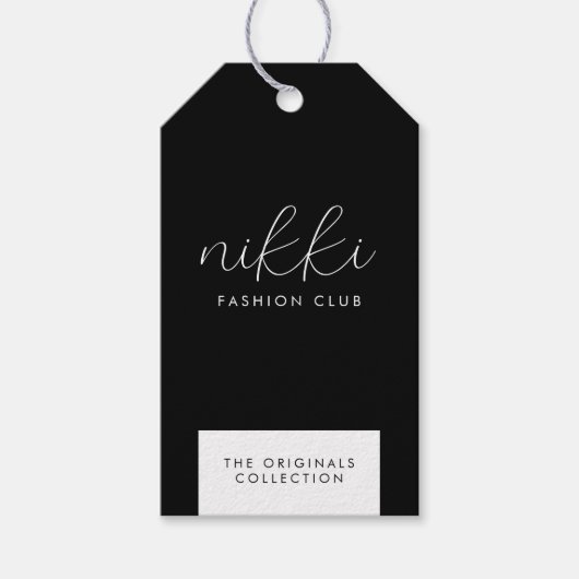 衣料品黒つるの表示価格つるラベル ギフトタグ (正面)