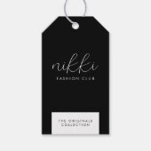 衣料品黒つるの表示価格つるラベル ギフトタグ (正面)