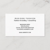 衣料棚 |ファッションデザイナ 名刺 (裏面)