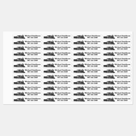 衣料用ラベルのアイロン蒸気鉄道用 ラベル (シート)