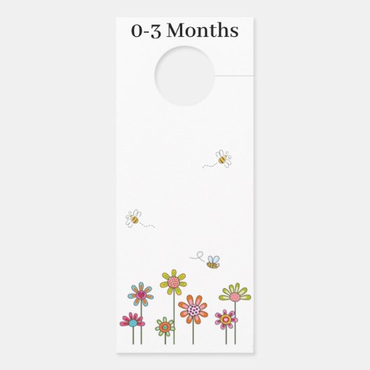 衣料用レール仕切りハンガー – 0~3ヶ月忙しハチ ドアノブサイン (裏面)