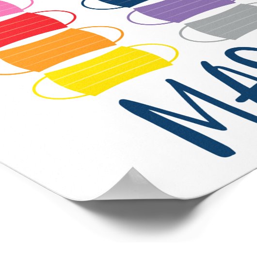 衣服あなたのマスク – レインボークラスルーム/スクールポスター ポスター (角)