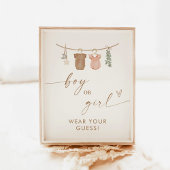 衣服あなたの推測ゲームのサイン、彼または彼女の性別を明らかにする ポスター