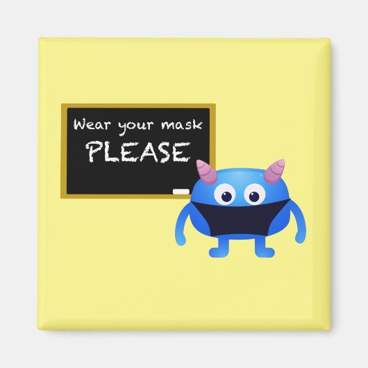 衣服お前のマスクお願いモンスターシャルボード マグネット (正面)