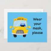 衣服お前のマスクお願いモンスタースクールバスを運転 ポストカード (正面/裏面)