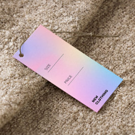 衣服つるラベルロゴのホログラフィック勾配価格