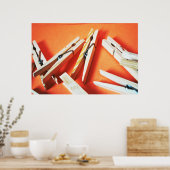 衣服のピン ポスター (キッチン)