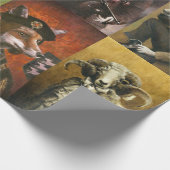 衣服の包装紙のヴィンテージ動物 ラッピングペーパー (角)