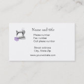 衣服の変更、仕立て、裁縫 名刺 (裏面)