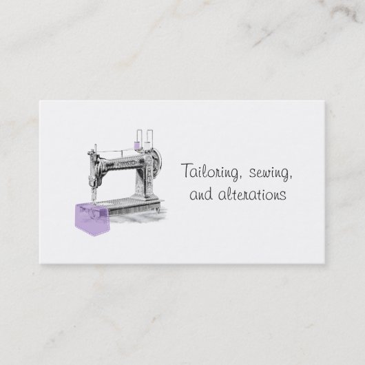 衣服の変更、仕立て、裁縫 名刺 (正面)