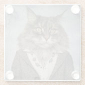 衣服の猫 ガラスコースター (裏面)