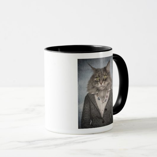 衣服の猫 マグカップ (正面右)