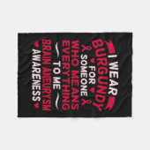 衣服の脳動脈瘤認識度 フリースブランケット (正面(横))