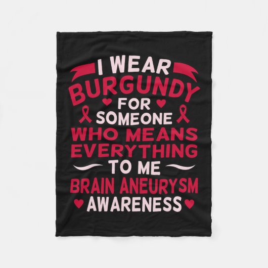 衣服の脳動脈瘤認識度 フリースブランケット (正面)