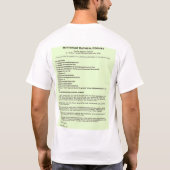 衣服の食用の野生植物の服装! Tシャツ (裏面)