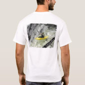 衣服を漕ぐカヤックを漕ぐワイシャツのカヤックのワイシャツ Tシャツ (裏面)