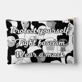 衣服アマスクブラック&ホワイトスタイル アクセサリーポーチ (裏面)