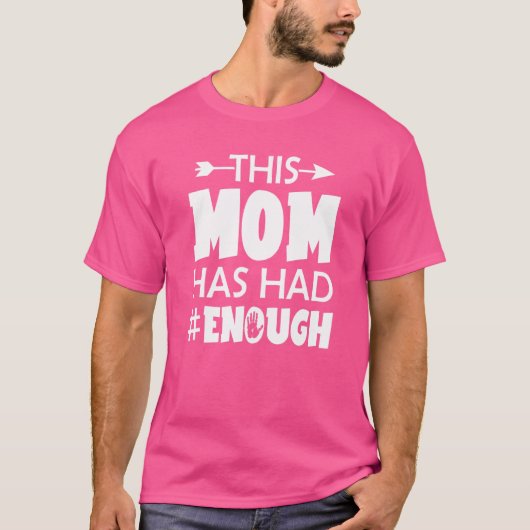 衣服オレンジアンチ銃この母親は十分な禁止Wを持っていた Tシャツ (正面)