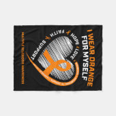 衣服オレンジマイマルチ硬化症認識度Ms. フリースブランケット (正面(横))