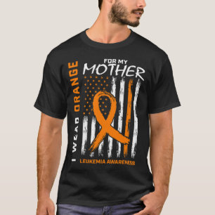 衣服オレンジマザーマママ白血病認識度アメリカン Tシャツ