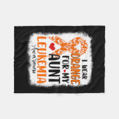 衣服オレンジ叔母の白血病認識度月W フリースブランケット (正面(横))