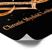 衣服オレンジ慢性骨髄性白血病戦士1 ポスター (角)