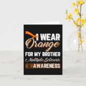 衣服オレンジ私の兄の多発性硬化症 カード (黄色い花)