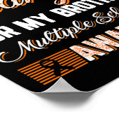 衣服オレンジ私の兄の多発性硬化症 ポスター (角)