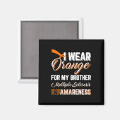 衣服オレンジ私の兄の多発性硬化症 マグネット (正面/裏面)