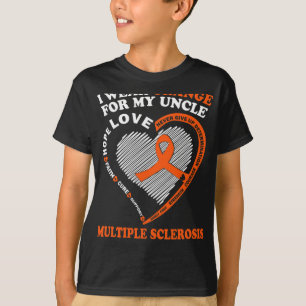 衣服オレンジ私の叔父の多発性硬化症アワーン Tシャツ