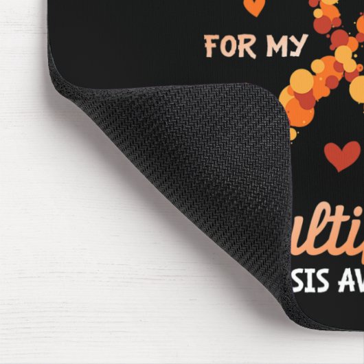 衣服オレンジ私の妹の多発性硬化症を認識 マウスパッド (コーナー)