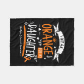 衣服オレンジ私の娘のための多発性硬化症Awa フリースブランケット (正面(横))