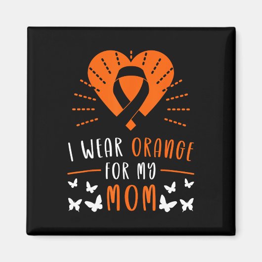 衣服オレンジ私の母のための多発性硬化症が待っている マグネット (正面)