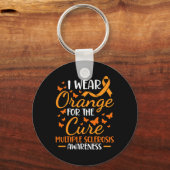 衣服オレンジ – 多発性硬化症認識度オレンジ キーホルダー (正面)