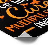 衣服オレンジ – 多発性硬化症認識度オレンジ ポスター (角)