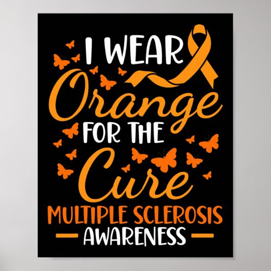 衣服オレンジ – 多発性硬化症認識度オレンジ ポスター (正面)