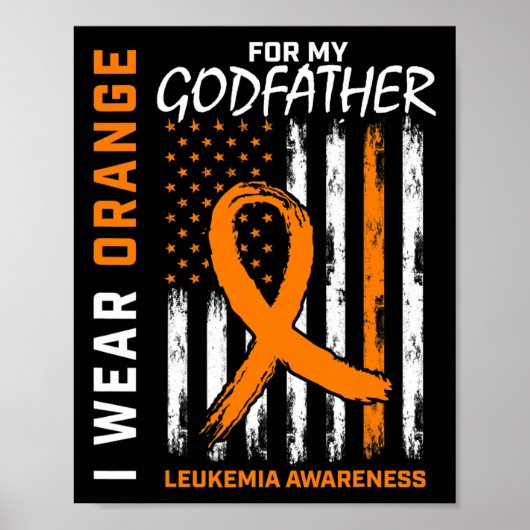 衣服オレンジfor Godfather Leukemia認識度アメリ ポスター (正面)
