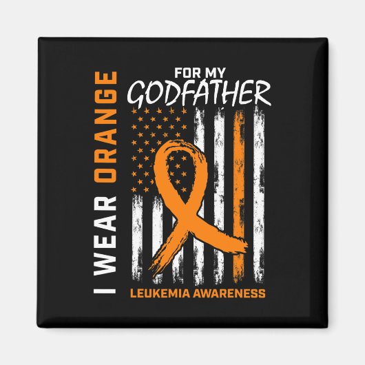 衣服オレンジfor Godfather Leukemia認識度アメリ マグネット (正面)