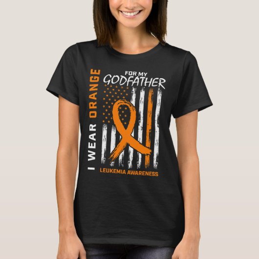 衣服オレンジfor Godfather Leukemia認識度アメリ Tシャツ (正面)