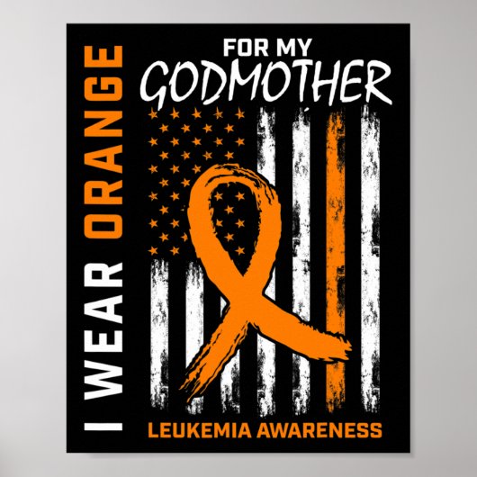 衣服オレンジfor Godmother Leukemia認識度アメリ ポスター (正面)